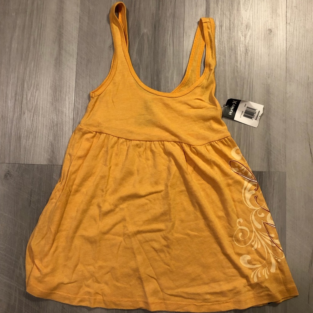 Hurley yellow-orange tank top NWT
